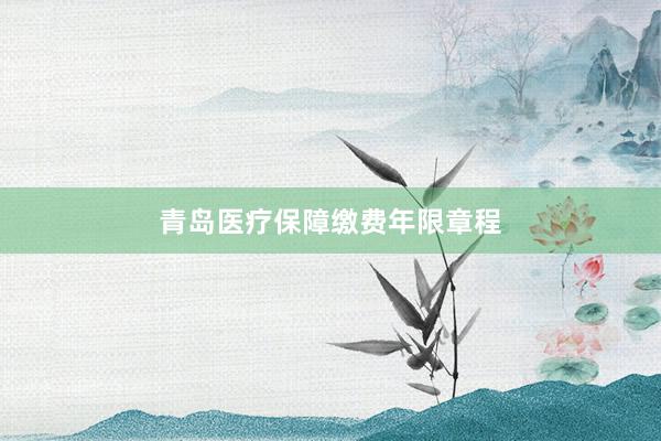 青岛医疗保障缴费年限章程